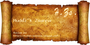 Hudák Zsanna névjegykártya